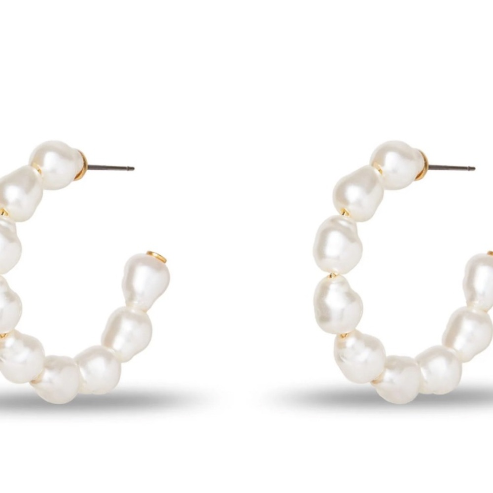 Lele Sadoughi Keepsake Stardust Hoop Earrings